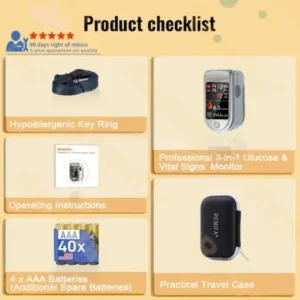 Clinclii™ Professional 3in1 Glucose & Vital Signs Monitor