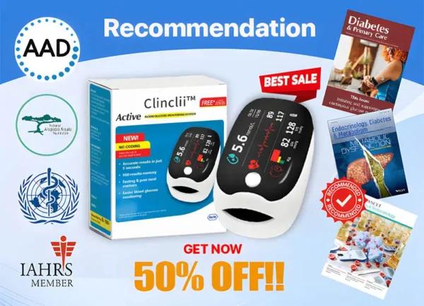 [Official Store] Clinclii™  GlucoSense Laser Blood Glucose  Monitoring   Device