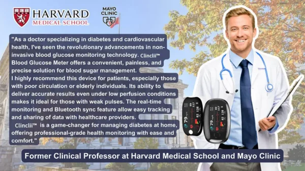 [Official Store] Clinclii™  GlucoSense Laser Blood Glucose  Monitoring   Device