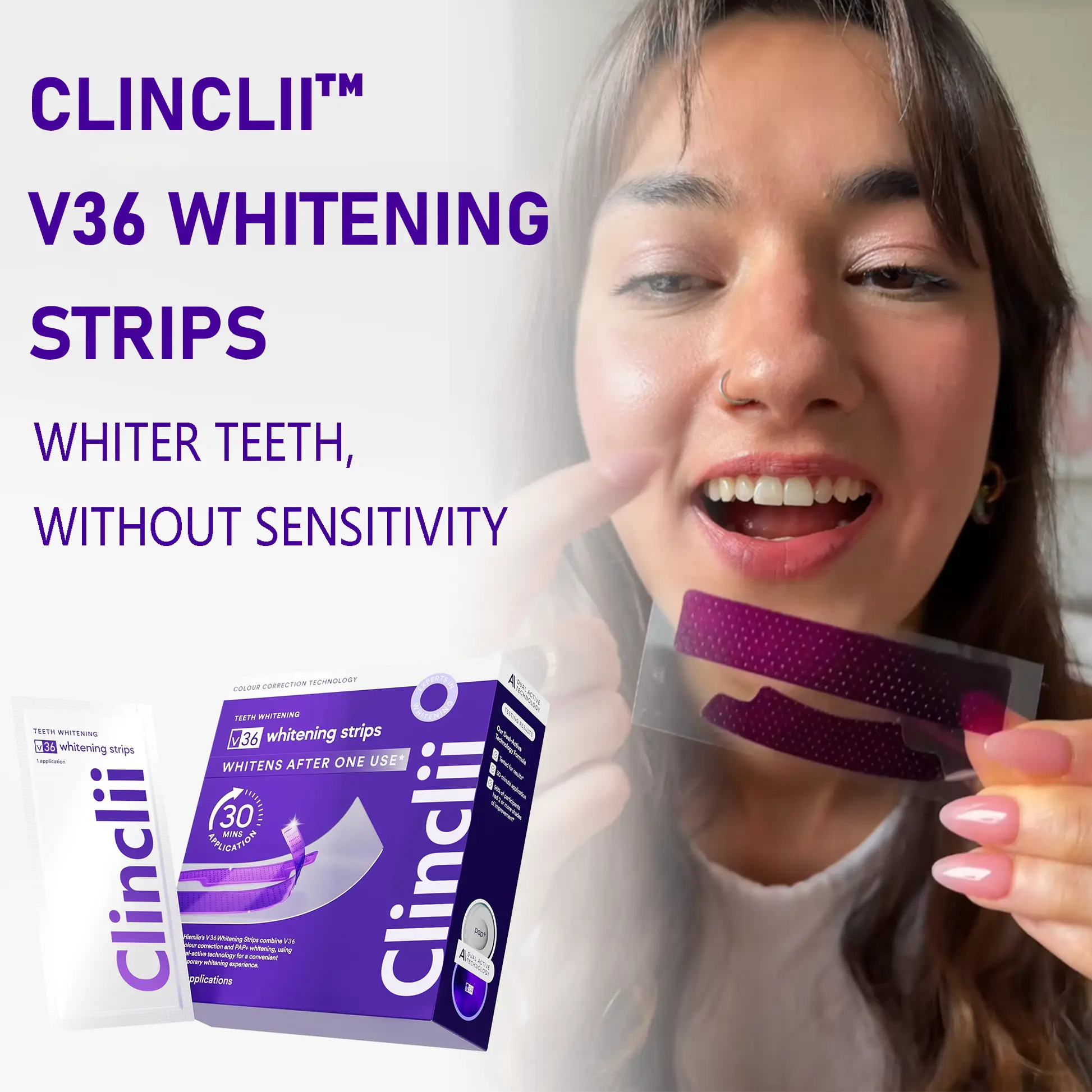 🦷Clinclii™ V36 Whitening Strips – Professional Teeth Whitening at Home(UPGRADED VERSION)