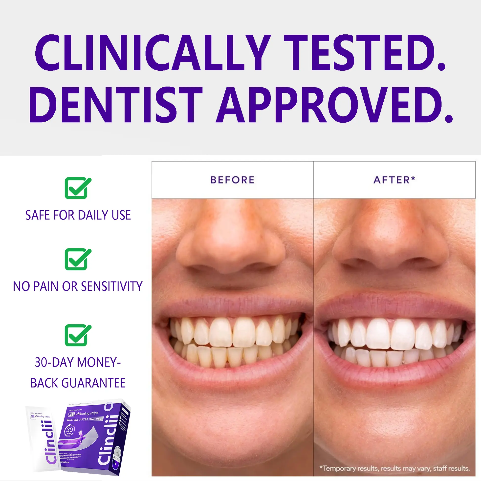 🦷Clinclii™ V36 Whitening Strips – Professional Teeth Whitening at Home(UPGRADED VERSION)
