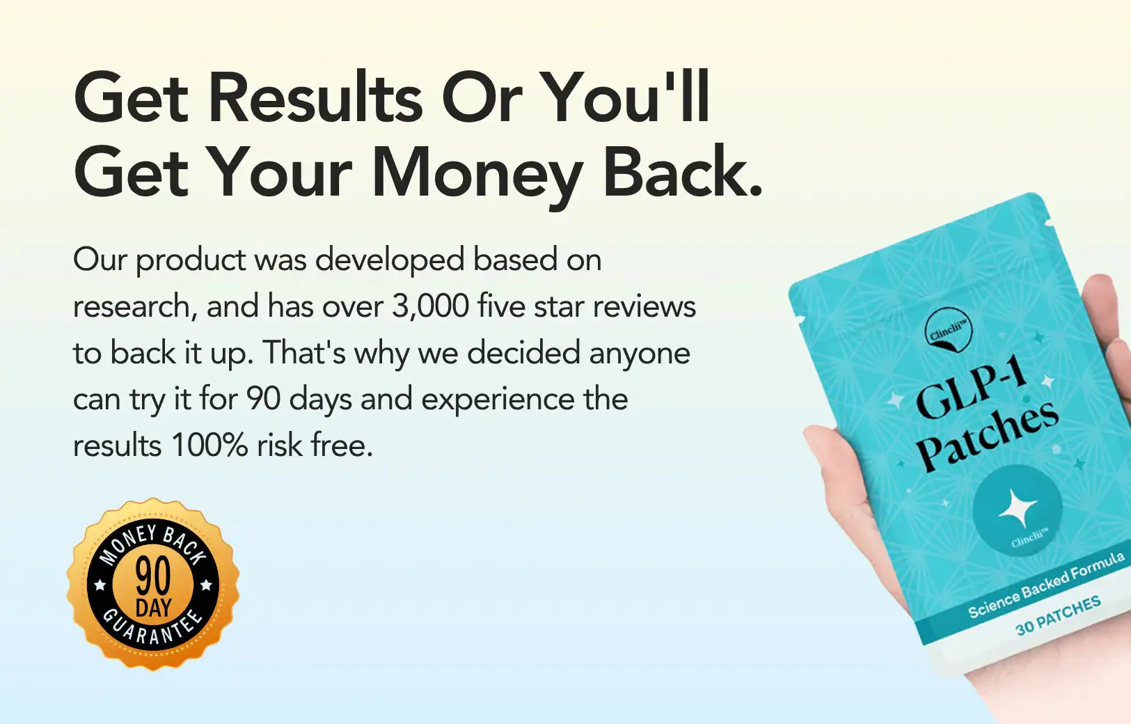 Clinclii™ GLP1 Patches, Clinclii™ GLP1 Support Patch for Men and Women, Natural Ingredients Cosmetic Patch