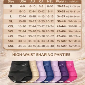 Clinclii™ SculptFit High-Waist Shaping Panties | Seamless Tummy Control & Full Coverage Lift
