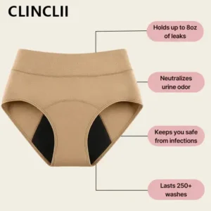 💖Last Day 50% OFF|CLINCLII 100% Leak-Proof Underwear 4-packe🌸