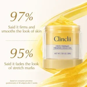 Clinclii® 15-Day Fast-Acting Anti Cellulite Sculpting & Tightening Burn Gold Massage Cream