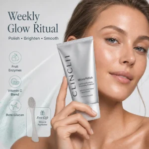 ✨ Clinclii Micro-Polishing Facial Scrub – Vitamin C + Fruit Enzyme Exfoliating Care for Smoother, Brighter-Looking Skin ✨