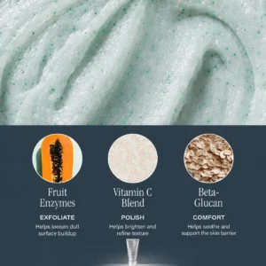 ✨ Clinclii Micro-Polishing Facial Scrub – Vitamin C + Fruit Enzyme Exfoliating Care for Smoother, Brighter-Looking Skin ✨