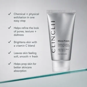 ✨ Clinclii Micro-Polishing Facial Scrub – Vitamin C + Fruit Enzyme Exfoliating Care for Smoother, Brighter-Looking Skin ✨