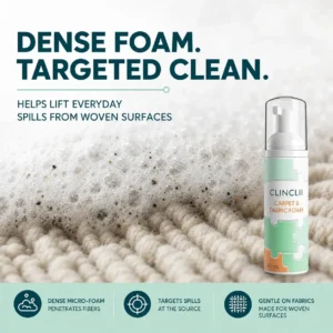 CLINCLII Carpet & Fabric Foam Spot Cleaner — 60 mL + Towel