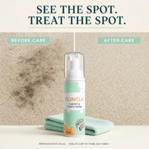 CLINCLII Carpet & Fabric Foam Spot Cleaner — 60 mL + Towel