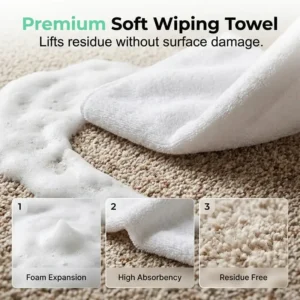 CLINCLII Carpet & Fabric Foam Spot Cleaner — 60 mL + Towel